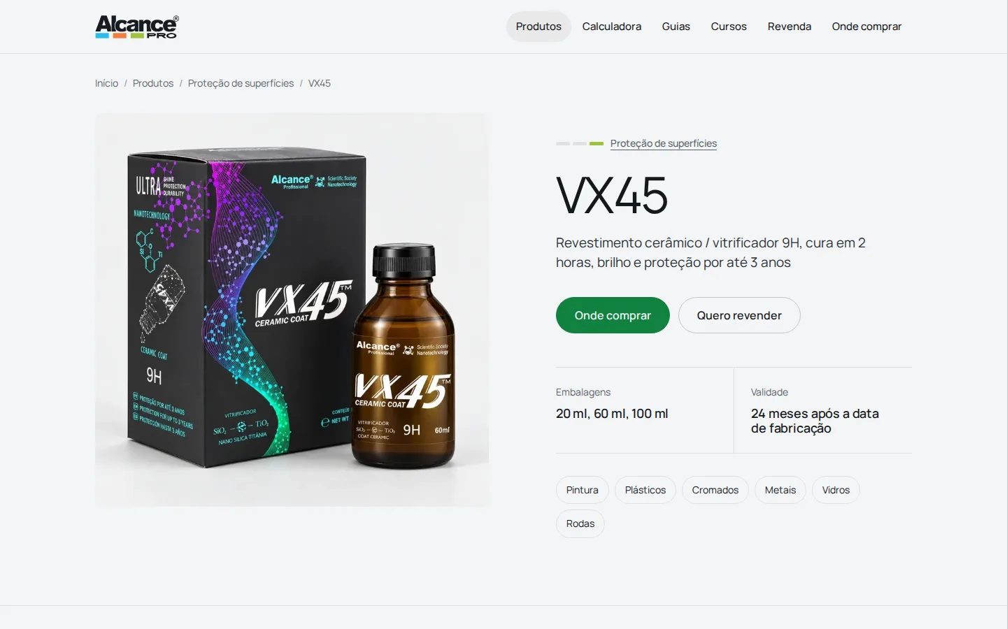 Ficha do produto